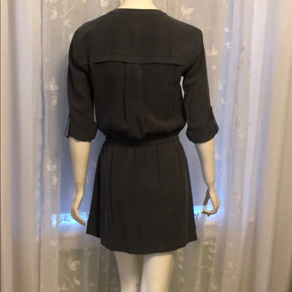 Banana Republic Grey Pull Tie Dress; Size 6P - Picture 4 of 4